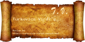 Turkovics Virág névjegykártya
