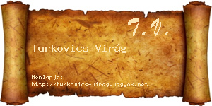 Turkovics Virág névjegykártya